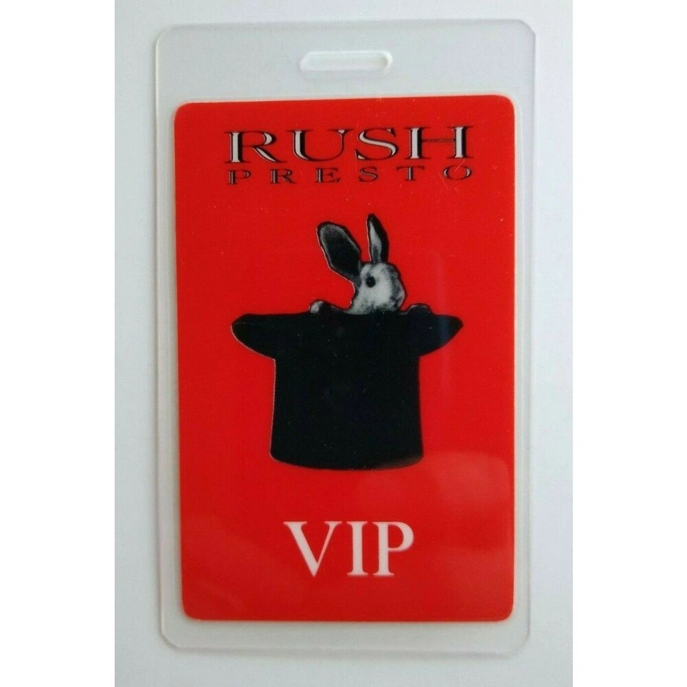 Rush Presto Backstage Pass VIP Original 1990 Concert Tour Hard Rock Music Rabbit